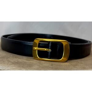 Black Belt with Beautiful Gold-Tone Buckle - Women’s XL (Size 16)